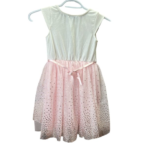 ZUNIE UNICORN SEQUENCE TULE DRESS. SUPER CUTE SIZE 7/8. PINK SILVER WHITE - Picture 2 of 2